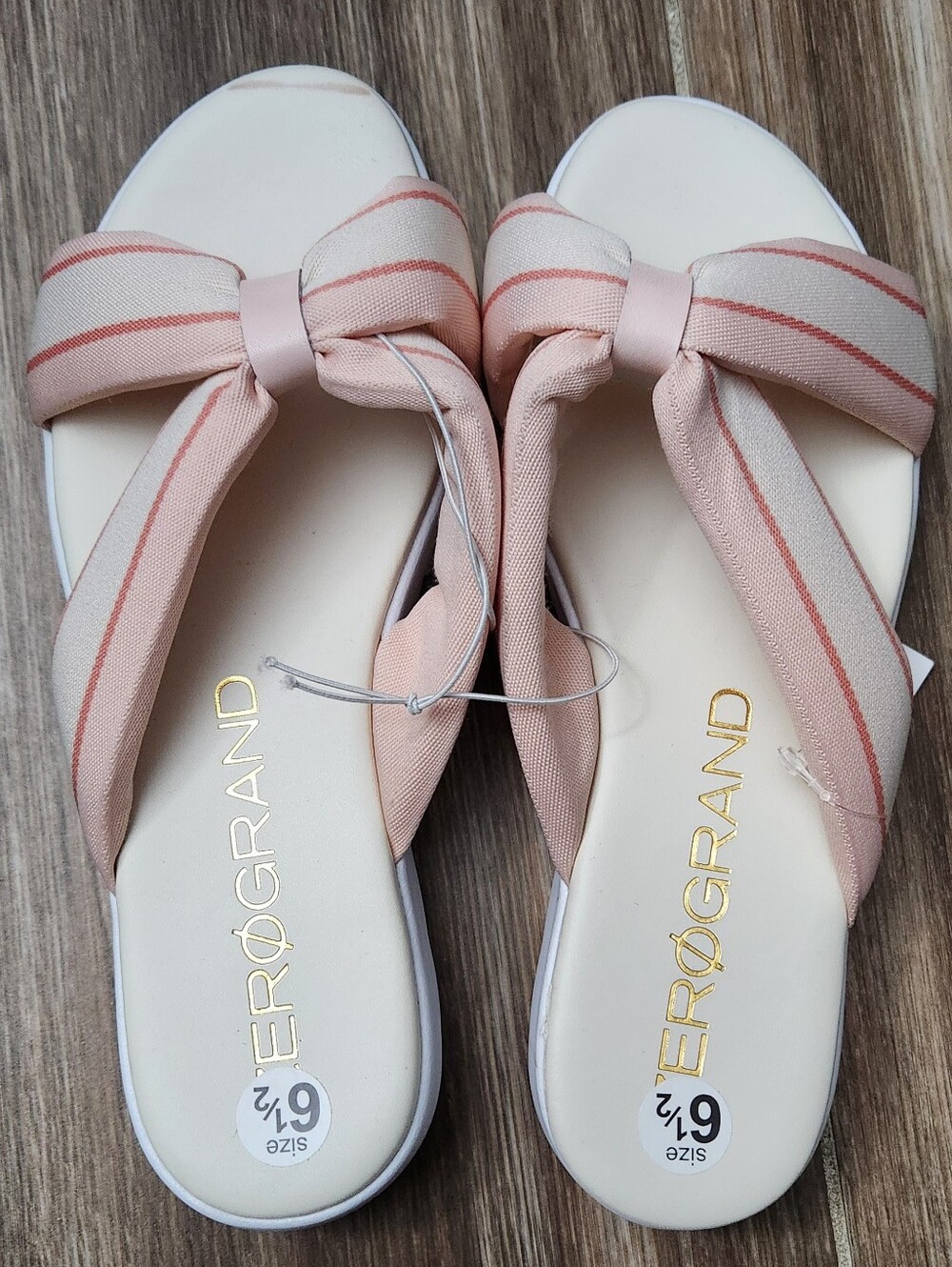 Cole Haan ZeroGrand Flat Knotted Slide Sandal Women's Size 6.5